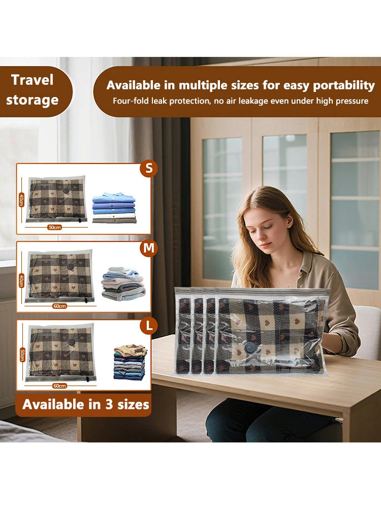 Cordless Travel Vacuum Bag Set with Rechargeable air Pump, 15 Pack Carry-on Size Compression Packing Bags for Luggage and Suitcase